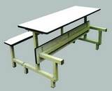 学校食堂餐桌椅组合折叠桌子员工食堂餐桌饭店工厂快餐桌椅子整套