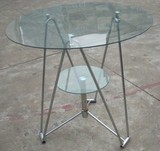 圆玻璃餐桌简约时尚钢化玻璃圆桌 圆玻璃茶几圆洽谈桌会议桌