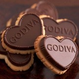 送女朋友礼物特惠美国进口GODIVA歌帝梵黑巧克力松露心形饼干