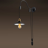 特价复古美式灯欧式创意卧室餐厅爱迪生可升降滑轮loft工业风壁灯