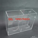 亚克力橱窗架 纸巾盒 壁柜 墙贴展示盒 透明架 抽纸盒 定制丝印
