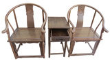 红木 实木家具 鸡翅木圈椅 圈椅三件套 实木圈椅 中式圈椅 特价