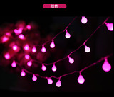 LED彩灯闪灯串灯圆球电池灯串春节新年节日防水灯串圆球小白球