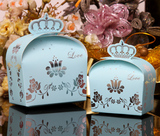 创意欧式结婚用品喜糖盒子婚庆结婚礼盒喜糖袋纸盒四色皇冠糖盒