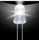 热卖 5MM F5 草帽灯 LED 发光二极管 透明发白色光 发光管 高亮