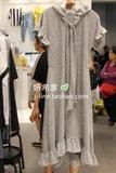 韩国代购2016夏trend seller G东大门进口女木耳边系带短袖连衣裙