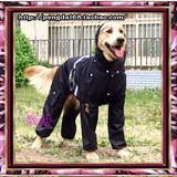 FBI大型犬中型犬雨披宠物雨衣四脚衣 大狗防水衣服金毛阿拉斯加