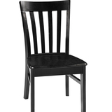 新款创意 简约现代 时尚餐厅家具 水曲柳实木椅子 时尚黑色餐椅