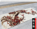正品土耳其梅花风景画挂毯壁毯立体逼真客厅书房1.32*2.9米包邮