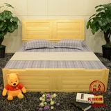 新款床 厚重  箱式 单体 腿床 双人 高箱实木 正品 品牌松木家具