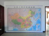 精装 2015新中国地图挂图3米X2.2米 办公墙装饰 超大 卷轴亚膜 J910 送标记贴 大型地图挂图 领导办公室会议室