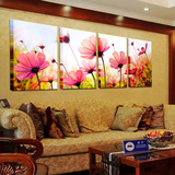 无框画精选 花卉风景水果酒杯茶客厅玄关卧室装饰三3四联画可定做