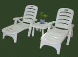 出口豪华户外躺椅/庭院椅子/游泳池椅子/码头高档折叠塑料躺椅