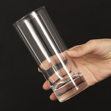 特价圆形光亮玻璃口杯牛奶杯果汁杯直身透明玻璃茶杯厚底