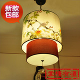 新中式吊灯羊皮工程吊灯 茶楼卧室走廊手绘灯笼 中式餐厅阳台灯具