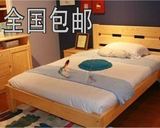 中式实木床双人床1.8成人床单人床1.5儿童原木床1.松木床简约田园