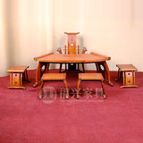 福兴家具 红木家具 非黄扇形茶台 茶桌 中式实木