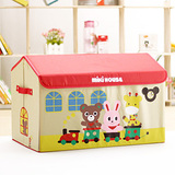 新品爆款 超大号卡通玩具红房子收纳箱 大号儿童玩具宝宝整理箱