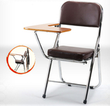 培训椅带写字板会议记者椅塑料折叠一体桌椅教学椅子办公塑钢椅