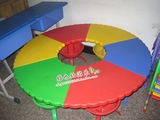 幼儿园课桌椅 宝宝塑料游戏桌子 扇形拼搭宝贝桌多功能组合拆搭桌