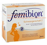 MissYoung德国直邮Femibion 2 孕妇叶酸+DHA 2x60粒 13周至哺乳期