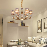 欧式全铜吊灯法式锌合金吊灯美式客厅铜灯北欧卧室艺术造生活吊灯