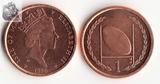 马恩岛1便士硬币 1996年版 KM#588