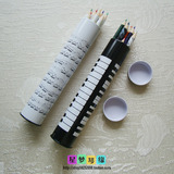 特价正品台湾音乐文具 整套12色音符水彩笔+钢琴筒 彩色铅笔礼品