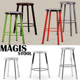 设计师吧椅不锈钢吧台凳简约不锈钢圆凳工业金属吧凳Magis Stool