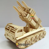 老军用收藏品木制军事DIY拼装仿真导弹车火炮模型玩具二战装甲车