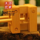 游家木玩创意玩具儿童积木 智力游戏立方撑杆中国传统玩具男孩