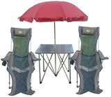 阳光休闲沙滩桌椅三件套 户外露营组合套装伞桌椅 晒太阳折叠桌椅