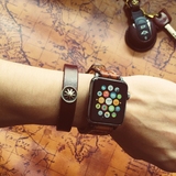 原创复古apple watch苹果手表表带iwatch单圈真皮腕带纯手工定制