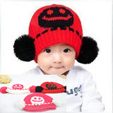 韩国婴儿帽子秋冬季0-3-6-12个月男女宝宝帽子儿童小孩毛线帽套头