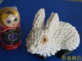 海螺贝壳工艺品十二生肖动物兔装饰摆件生日创意礼物地摊货源批发