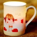 高档骨瓷马克杯子 创意礼品茶水杯 DIY定制 可带勺定做印照片包邮