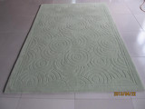 可订制手工晴纶地毯简约浅绿圆圈现代客厅茶几卧室地垫160*230CM