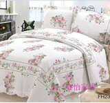 外贸出口美式床品纯棉韩国床盖绗缝被四件套欧式床罩空调被夏凉被