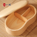 日式饭盒实木成人创意木质长方形分格便当盒学生饭餐盒寿司便携式