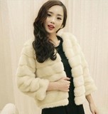 韩版2015春季新款秋装女装 加厚毛毛仿皮草披肩开衫女神显瘦外套