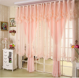 温馨卧室甜美蕾丝成品窗帘欧式简约现代卧室客厅窗帘蕾丝布艺定制