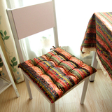 餐椅垫办公室坐垫 烫金棉麻民族风 东南亚波西米亚喜庆 艳阳红