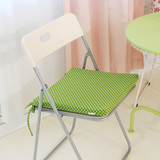 纯棉布艺 田园风波点绿 梯形正方形海绵椅垫 坐垫 餐椅垫 椅子垫