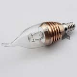 1W/3W大功率拉尾LED灯泡E14小螺口尖泡节能蜡烛灯泡水晶吊灯光源