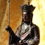 台湾祥狮 精工佛像摆件 紫铜黄铜 地藏王菩萨 法相庄严 可开光