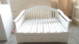 特价新款实木沙发床 推拉折叠多功能 全松木坐卧两用客厅储物定制