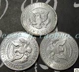 [精品档案]  1964年 美国肯尼迪半美元银币高银版 原光美品