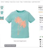 现货英国代购mothercare palm tree短袖T恤