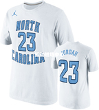 NK AIR Jordan短袖T恤男子运动乔丹23号北卡大学NCAA纪念篮球半袖