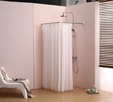 品牌L型浴室帘布挂杆 转角浴帘杆直角型 太空铝合金材质防水防锈